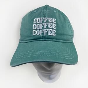 Coffee Coffee Coffee Green Baseball Hat Cap Adjustable ONE SIZE Back Strap New